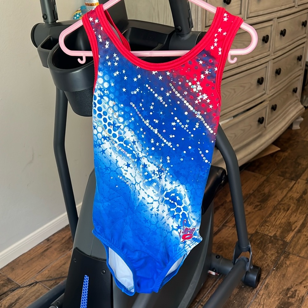 GK Simone Biles size child medium (CM) leotard